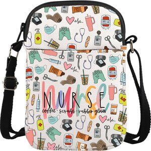 Premium Canvas Nurse Crossbody Bag with 3 Pockets | Lightweight and Chic